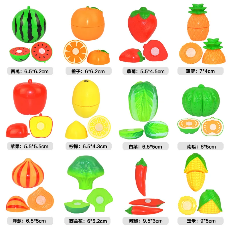 

Cut Fruit Toy & Vegetable Slicer Toy Cutting Children Play House Kitchen Baby Toy