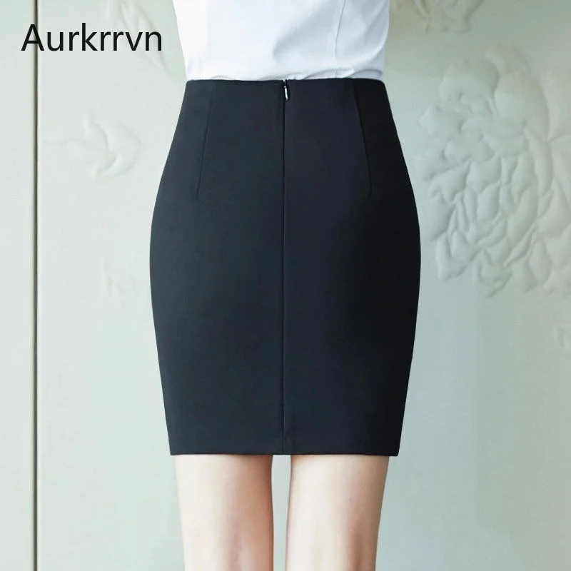 

Aurkrrvn Black Women OL Pencil Skirts Women Summer Casual Workwear Office Ladies Mini Skirt Skinny Formal Skirts Short Womens