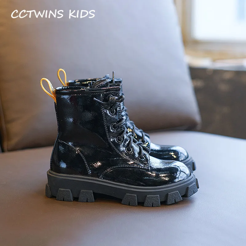 CCTWINS/детская обувь; коллекция года; зимние Брендовые ботильоны для маленьких мальчиков; Детские Модные Ботинки martin; Теплая обувь черного цвета для девочек; MB177