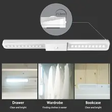 Перезарядный 20 светодиодный инфракрасный датчик движения из PIR Ночной светильник под шкаф светильник шкаф Кухня ночь