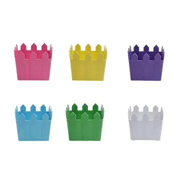 

6pcs Resin Succulent Planter Prime Delicate Useful Flower Pots Planting Pots Plant Containers For Balcony Garden Home