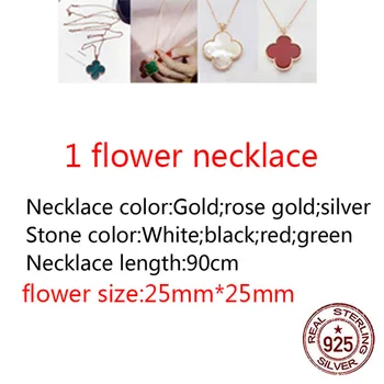 

25mm 925 sterling silver necklace personality fashion style four-leaf clover high-end style new jewelry girlfriend gift hot