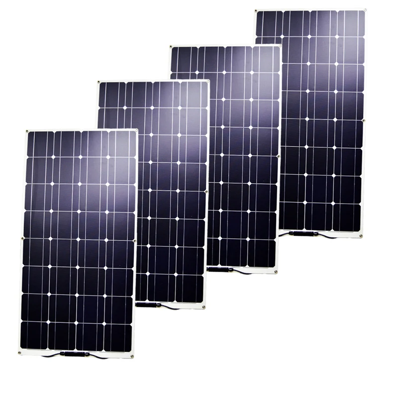 

RG 200W/400W/600W Semi Flexible Solar Panel Mono Cell For RV Boat Yacht Car Caravan Charger