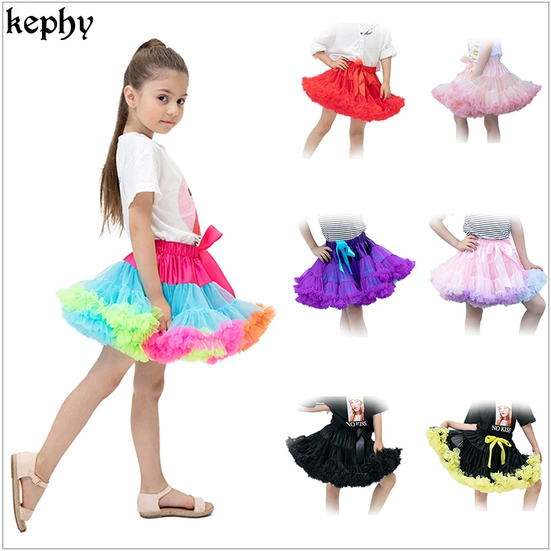 Юбка-пачка kephy для девочек Тюлевая юбка пушистая юбка-Pettiskirt маленькой девочки