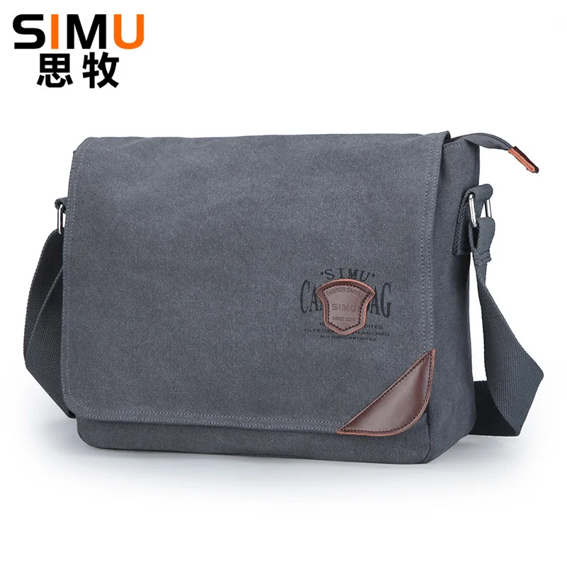 

New Style Men's Shoulder Canvas Bag Retro Single-shoulder Canvas Bag Flip Cross Canvas Diagonal Package Manufacturers Customizab