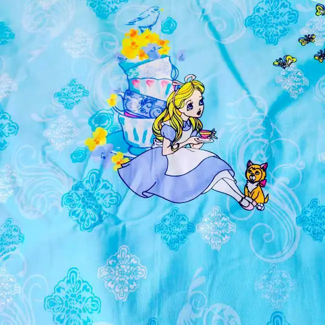 70X140 см принцесса Аиша принт синий хлопок ткань для маленьких девочек одежда сумки домашняя текстильная подушка чехол DIY-BK776