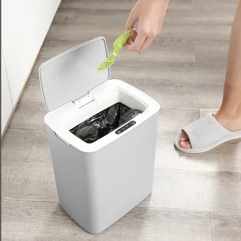

Classic 14L Smart Induction Trash Can Household Automatic Touchless Waste Garbage Bin Household Office Cleaning Accessaries