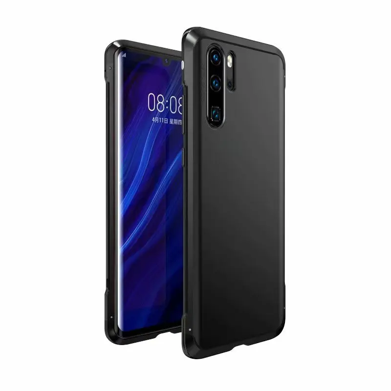 Роскошный противоударный чехол Luphie для huawei P30/Pro, ультра тонкий алюминиевый металлический и Hrbrid Pc, чехол для huawei P30 Pro, чехол для телефона - Цвет: Full Black