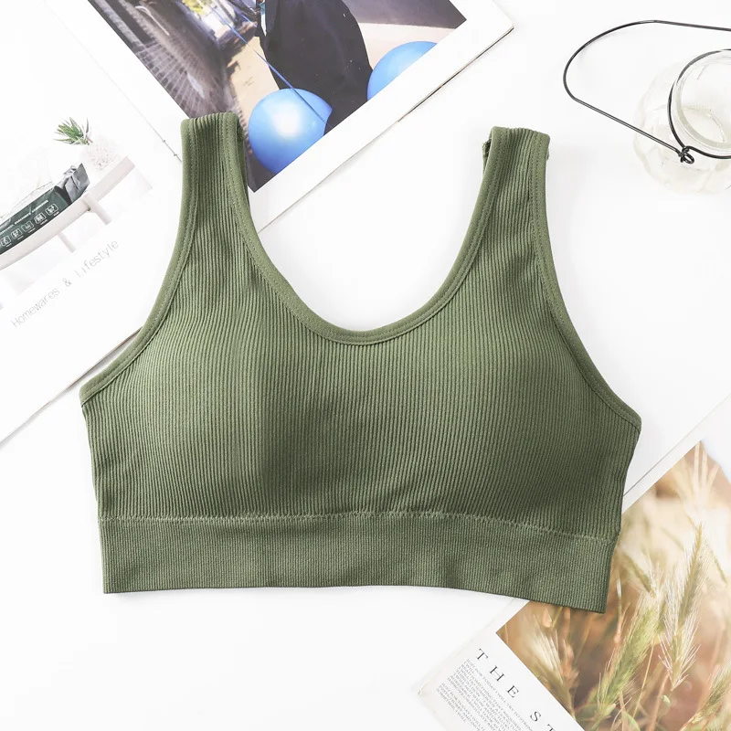 Women's Cotton Underwear Tube Tops Sexy Solid Color Top Fashion Push Up Comfort Bra Female Sports Tank Up Female Crop Top women lingerie bra women tube tops