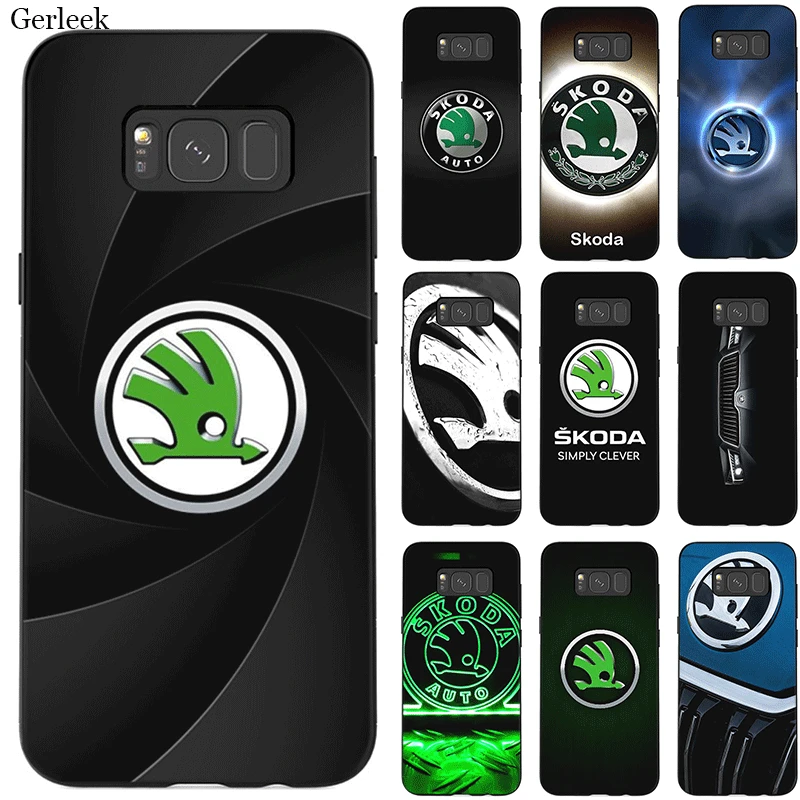 

Desxz Silicone Phone Case For Samsung A3 A5 A6 A7 A8 A9 A10 A30 A40 A50 A70 Plus Cover Skoda Car Logo Bag TPU