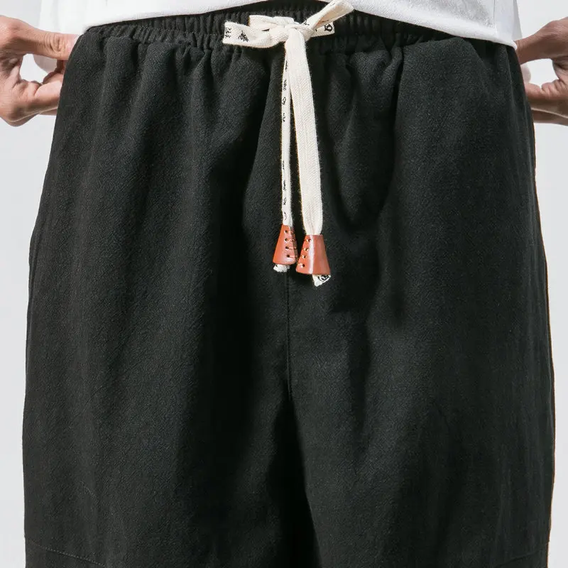 New Men‘s Jogging Pants Streetwear Loose Casual Cotton Linen Trouser Man Harem Pants Harajuku Oversized Men Sweatpants 5XL 4