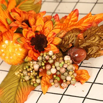 

Door Wreath Window Garland Hanging Silk Berries Rattan Rings Sunflower