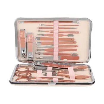 

Quality Manicure Tool Set 18Pcs/Set Stainless Steel Manicure Pedicure Nail Clipper Set Nail Grooming Kit Tool Manicure