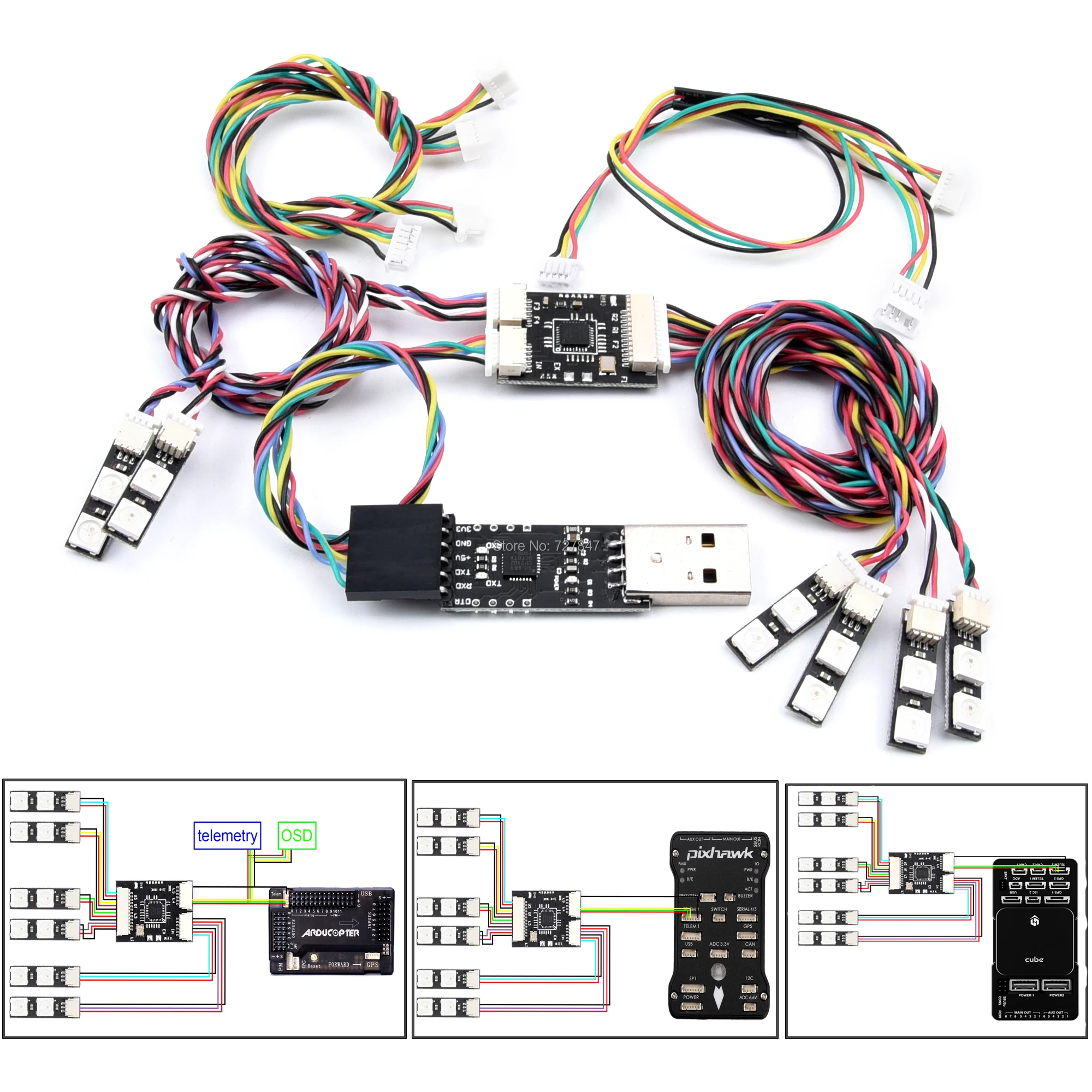 Pixhawk Mavlink внешний светодиодный контроллер для Pixhawk2 Ardupilot PX4 RGB APM навигационный