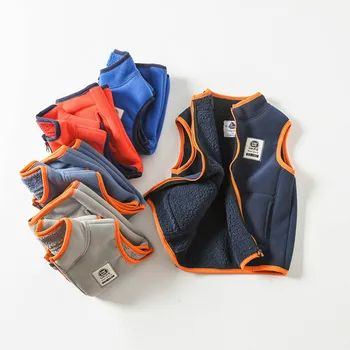 

BBD Kids Vest Boys Autumn Winter Thick Solid Warm Sleeveless Outdoor Active Jacket on Sale Children Delicate Clothes 3-9 Years