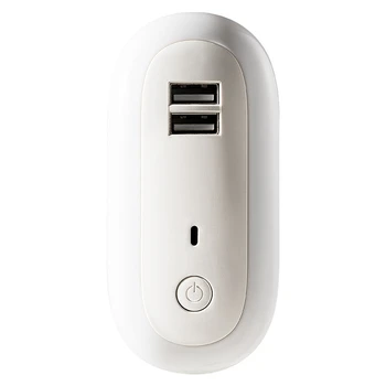 

LED Night Light with Dual USB Port Phone Charger Wall Light US Plug