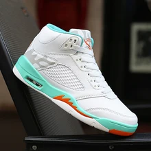 Лидер продаж; мужские баскетбольные кроссовки для мальчиков; 5 Ретро-ботинок; Модные дышащие высокие кроссовки; Zapatos Baloncesto Hombre