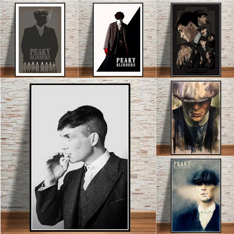 

UK Peaky Blinders Poster Gangster TV Artwork Canvas Painting Thomas Shelby Wall Art Poster Art Painting for Living Room Decor