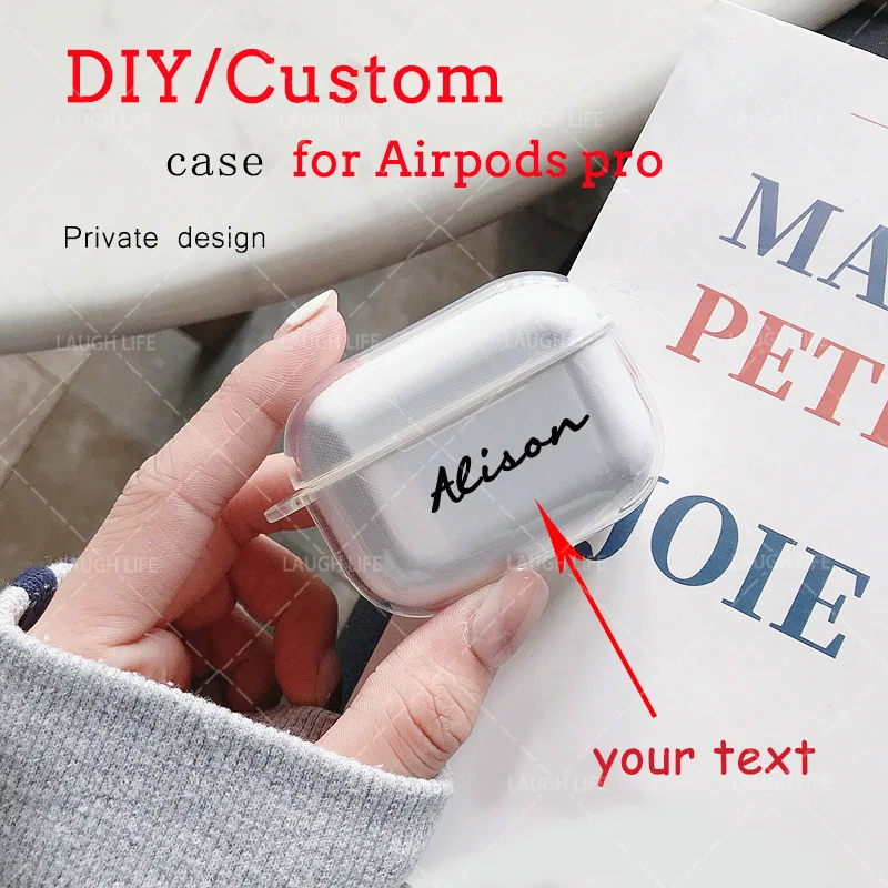 Пользовательское Имя/логотип/изображение Мягкий силиконовый чехол для airpods pro Чехол для Bluetooth беспроводной Airpod 3 Чехол DIY индивидуальные фото буквы