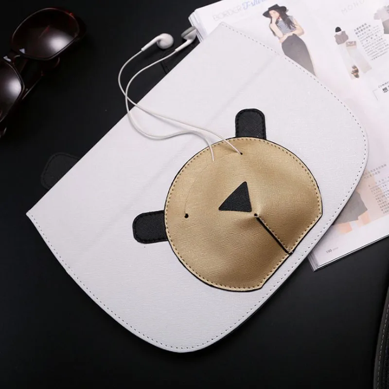 Для нового iPad 9,7 ''чехол медведь мультфильм планшет PU кожаный чехол Авто Пробуждение сна Флип Стенд смарт-чехол для iPad чехол