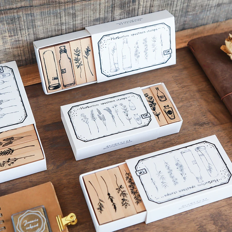 

Natural Series of Retro Plants Planner stamp DIY wooden rubber stamps for scrapbooking stationery scrapbooking standard stamp