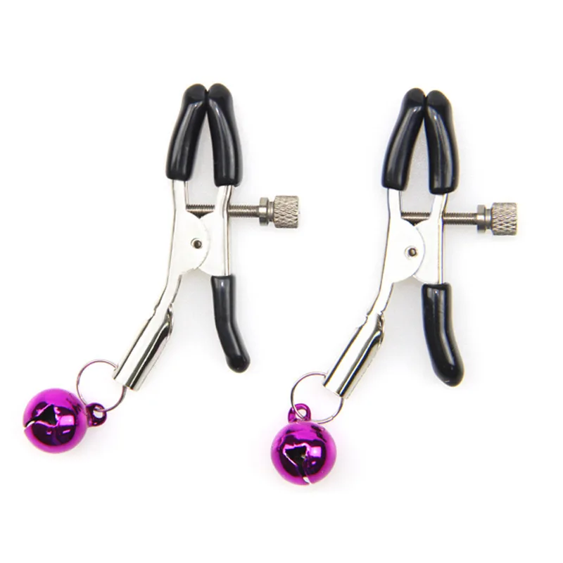 2pcs Erotic Breast Clips Nipple Stimulator Adult Games Sex Toys for Couples Clamp Metal Bell Rubber Clip Sexual Toy | Красота и