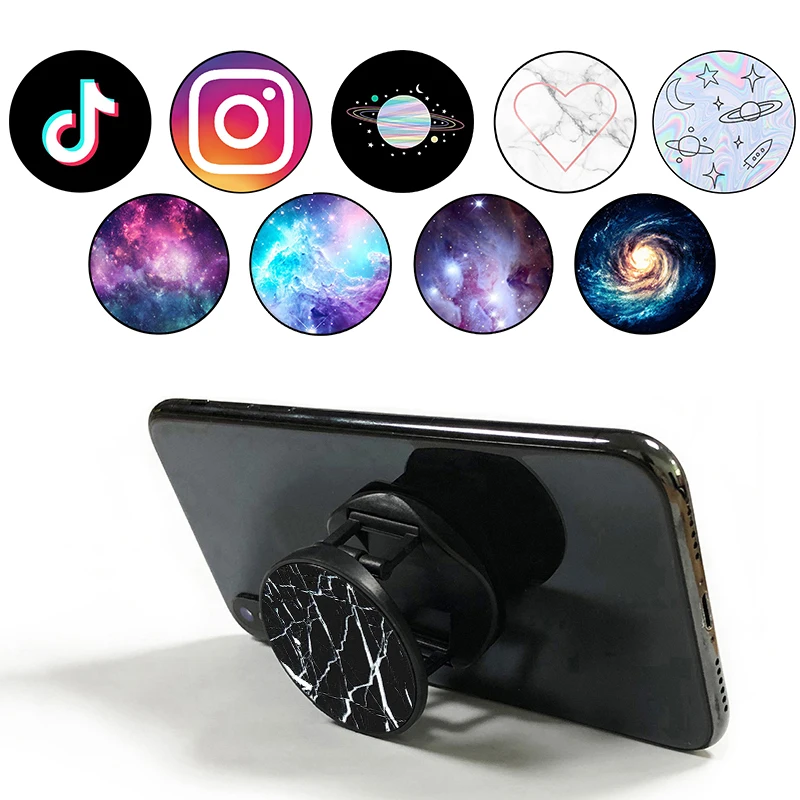 

попсокет Portable Shell Expanding Phone Holder Finger Phone Socket Support Smartphone Phone Ring Grip Stand for Samsung Huawei