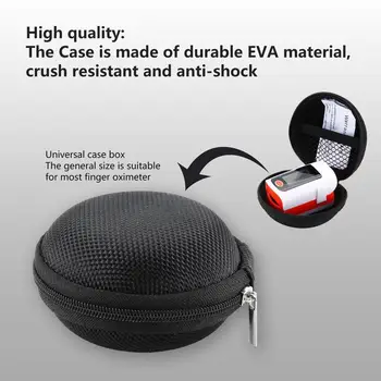 

Portable Finger Pulse Oximeter Protective Case Storage Bag Hard Holder Tool Carry Portable Hard Carrying Case