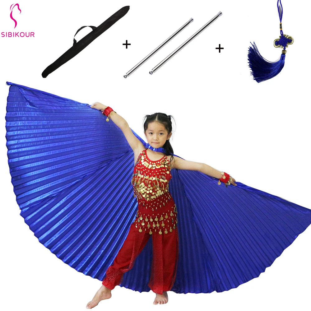 11 цветов крылья для танца живота Isis Крылья Болливуд Восточный Египет египетские крылья костюм с палочками сумка для детей взрослых
