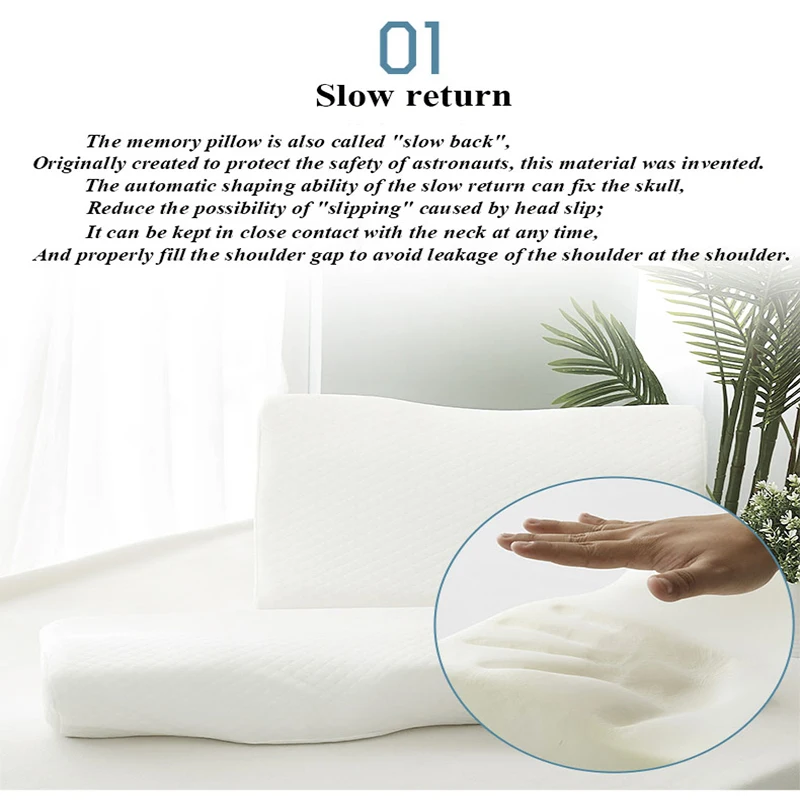 Ортопедическая подушка с эффектом памяти, постельные принадлежности, подушки для сна, медленный отскок в форме бабочки, подушка для здоровья, Шейная подушка для шеи