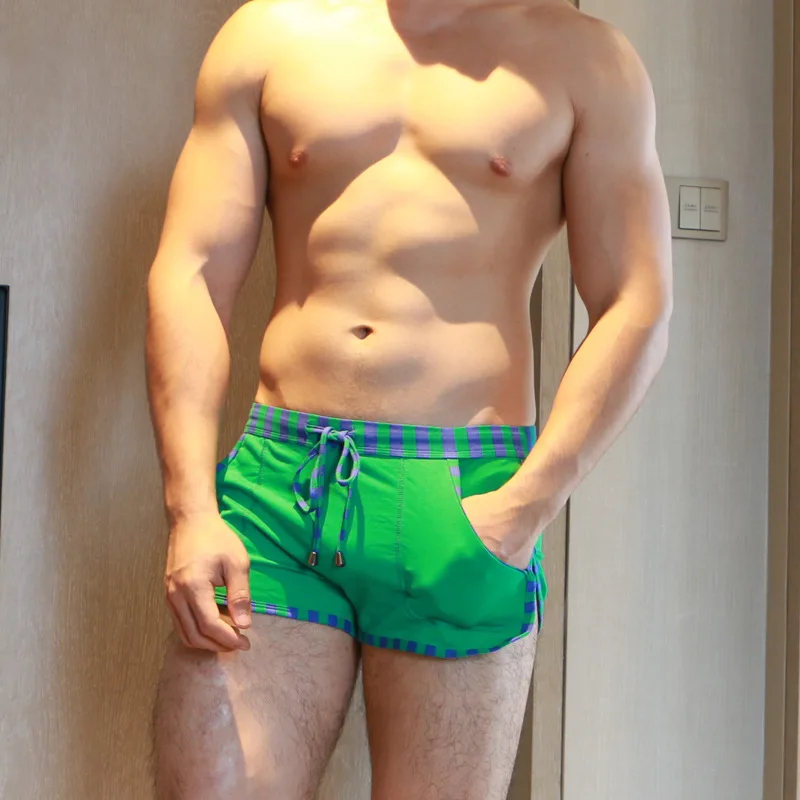 

Genuine Product wj wangjiang MEN'S Shorts Cotton Home Casual Sports with Drawstring Casual Men's