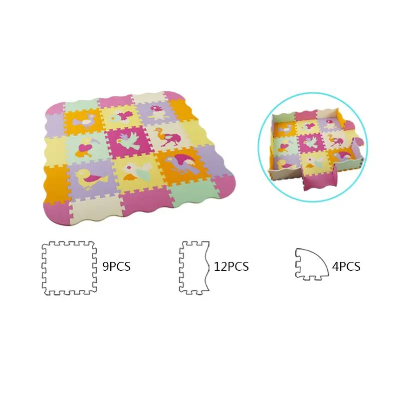 25 шт. Детские разделенные суставы ковер мягкая пена эва блокировка пола плитки дети Крытый узор игровой коврик тренажерный зал Йога помощь
