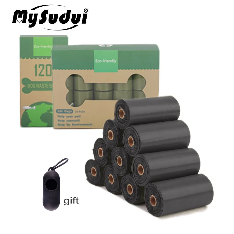 Dog Poop Bag Dog Poop Bag Dispenser Pet Cleaning Products Rolls Pet Dog Poop Bags Biodegradable Compostable Eco Friendly Dog Waste Bags Dispenser Outdoor Degradable Excrement