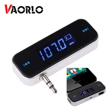 VAORLO 3,5mm Drahtlose Mini Auto Radio Musik Audio FM Transmitter Freisprechen FM Modulator Transmissor FM LCD Displayer