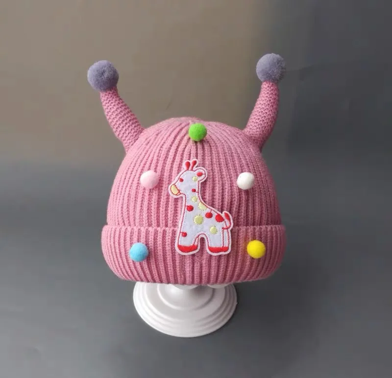 Небесно-голубой Toddle KId Girl&Boy Babyhat Warm Winter Knit Newborn Photography Props Clothes Beanies Fashion Casual B - Цвет: Небесно-голубой