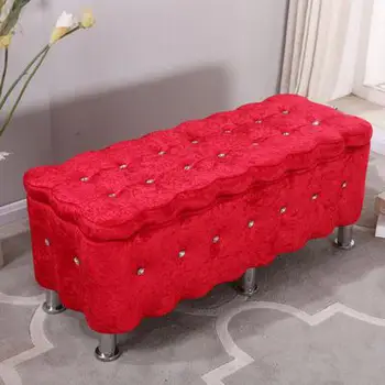 

European style shoe stool fabric sofa stool simple storage bed end stool clothing store sofa storage stool