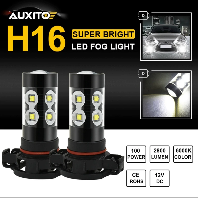 

High Power H16 5202 5201 LED Fog Light Bulb Car HID White 6000K Driving Lamp DRL