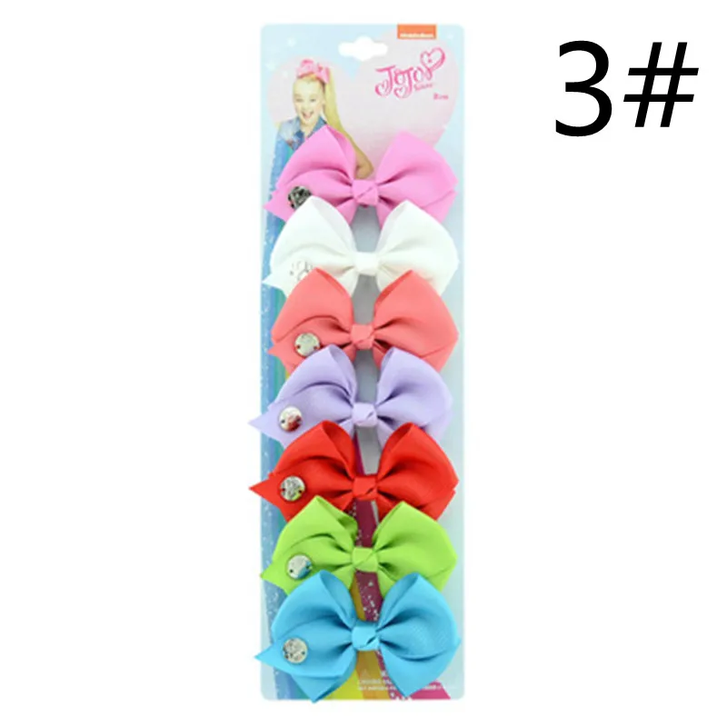 Set 3 7 шт./компл. Красочные Модные Детский подарок галстук-бабочка для девочек ручной работы резинка в рубчик вверх носовой зажим для волос для милые заколки для девочек - Цвет: Set 3
