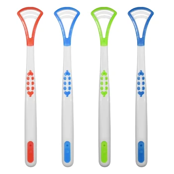 

4PCS Tongue Scraper Tongue Cleaners Oral Cleaning Tongue Toothbrush Brush Fresh Breath Remove Tongue Coating Oral Care Tools