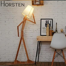 Японский стиль, креативные DIY деревянные напольные светильники, скандинавский деревянный тканевый светильник-подставка для гостиной, спальни, кабинета, арт-деко, светильник ing