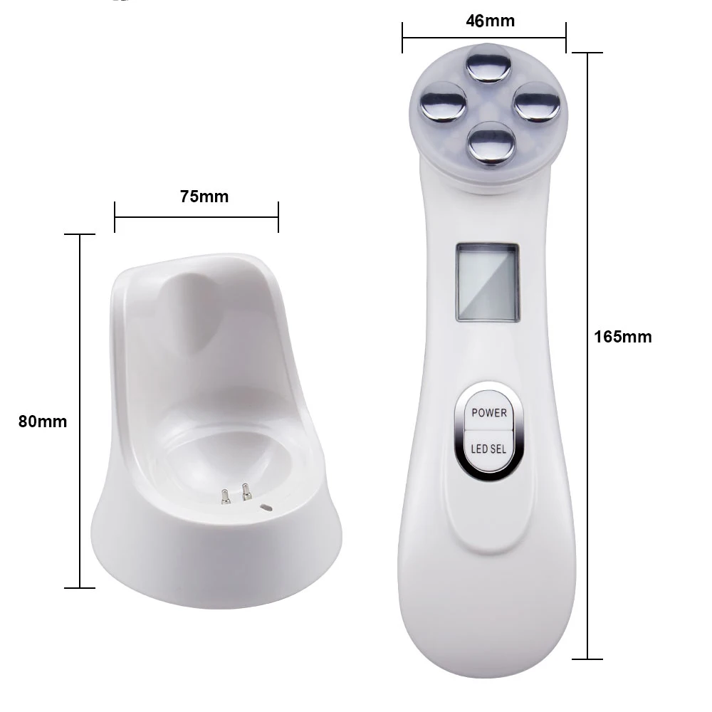 RF& EMS Электропорация мезотерапия 5 цветов светодиодный, фотонный терапевтический прибор для ухода за кожей лица подтягивающий аппарат для косметического массажа