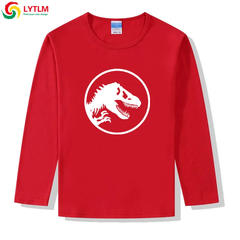 LYTLM Dinosaurio/футболки для мальчиков детская футболка Зимняя одежда футболка для мальчиков и девочек, XXX топы с длинными рукавами для мальчиков и девочек - Цвет: CX LYCRA Red