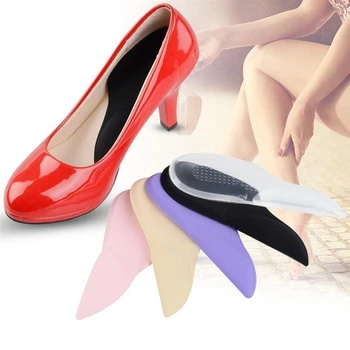 

Solid Color Foot Arch Silicone Foot Arch Heel Pad 2-in-1 Thick Flat Foot Arch Pad non-slip shock-absorbing Pad With Stickiness