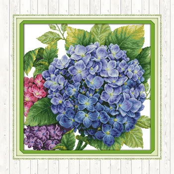 

Pincushion Flowers Patterns Stamped Cross Stitch Kits Sale 14CT 11CT Needlework Sets DIY Handmade White Fabric Embroidery Kits