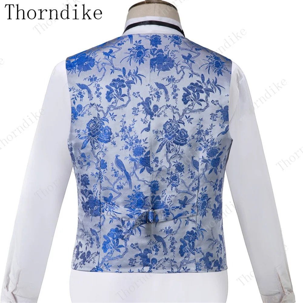 Thorndike куртка брюки жилет свадебное платье костюмы китайский стиль жаккардовые деловые мужские классические высококачественные костюмы на заказ