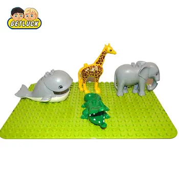

Whale Animal baseplate brick Model Figures big Building Block Sets kids toys for children Compatible All Brands Big block