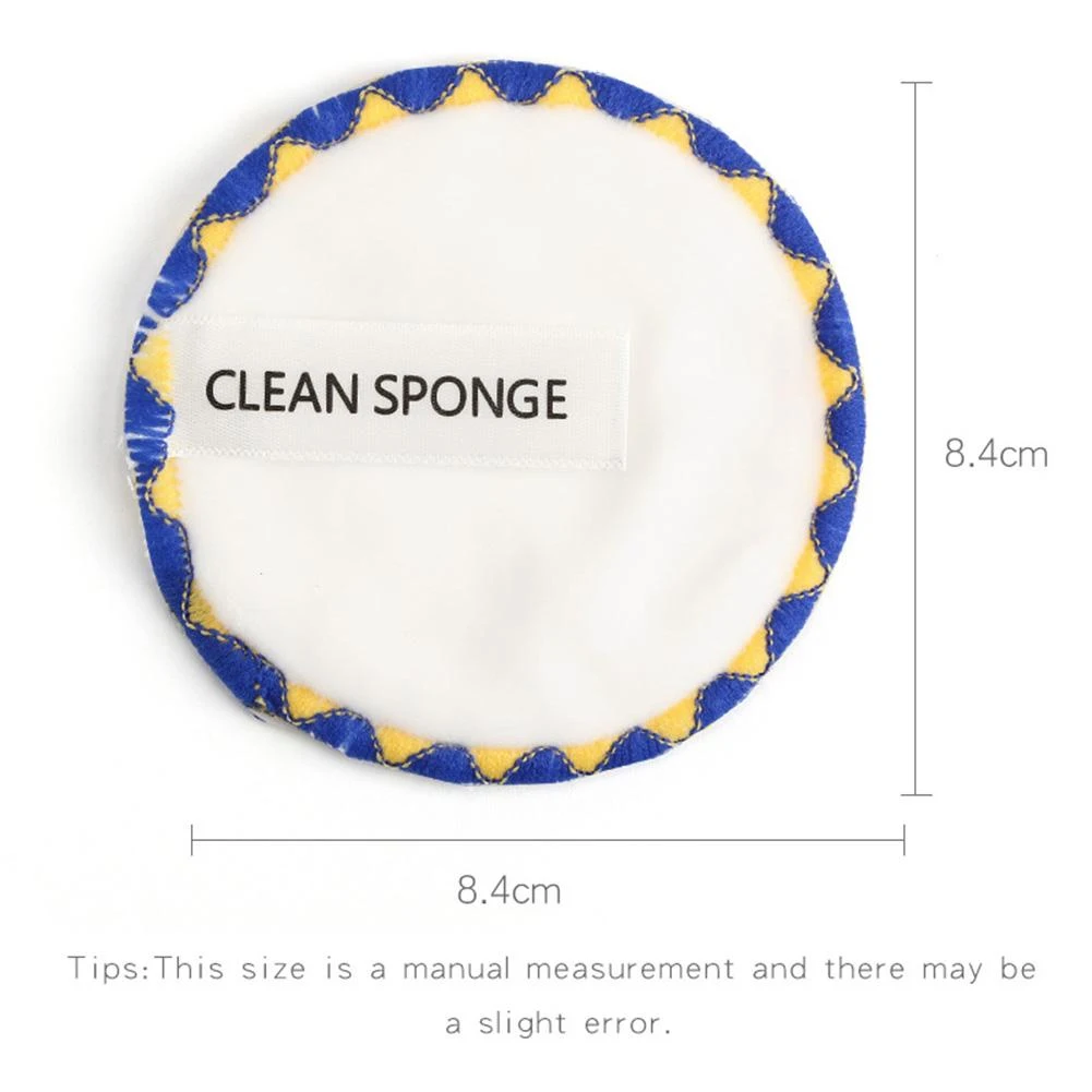 6pcs Makeup Remover Pad Double Sided Travel Portable Cotton Blend With Lanyard Reusable Soft Practical Washable Water Cleansing