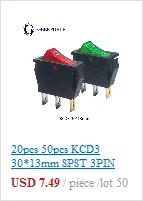 10 шт. 20 шт. KCD4 31*25 мм DPST 4PIN 16A/250 в красный/зеленый Кнопка ВКЛ/ВЫКЛ положение оснастки лодка кулисный переключатель медные ножки