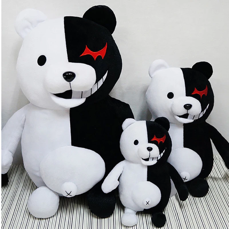 

1pcs Super Danganronpa Monokuma Black White Bear Plush Toy Stuffed Dangan Ronpa Animal Dolls Birthday Gift for Children Costume