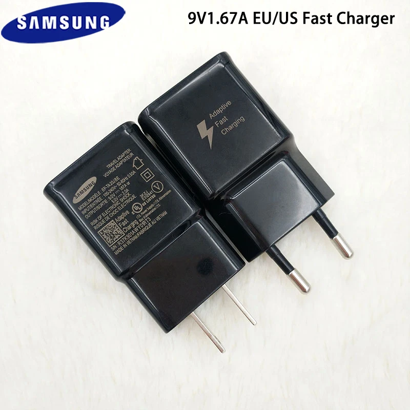 Оригинальный samsung EU US 9V1.67A быстрое зарядное устройство быстрый дорожный адаптер
